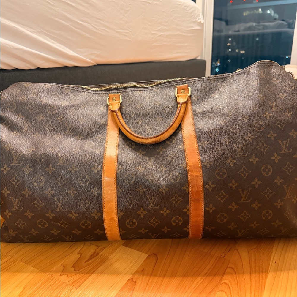 Louis Vuitton Monogram Duffel Bag in Brown and Tan